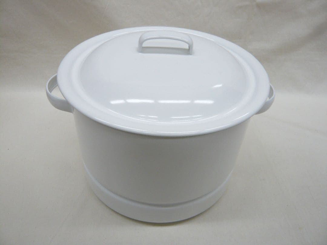 『にちにち道具』蒸し鍋21cm 5.0L 日本製 ガス・IH対応 野田琺瑯