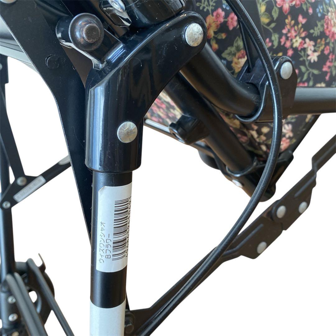 象印ベビー ウィズワン・シャオ シルバーカー ブラックフレーム Bフラワー 軽量