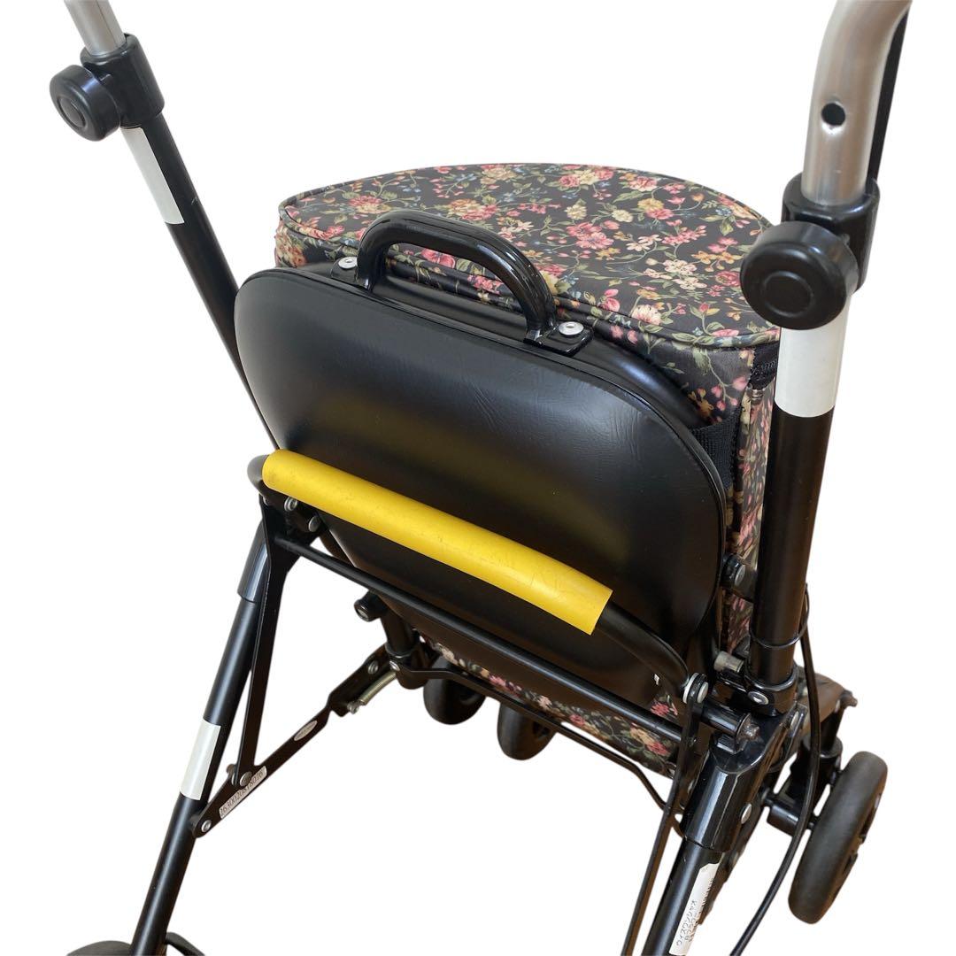 象印ベビー ウィズワン・シャオ シルバーカー ブラックフレーム Bフラワー 軽量