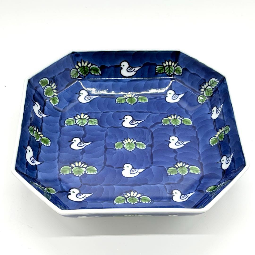 有田焼 源右衛門窯 染錦水鳥図 方皿 角皿 - メルカリ