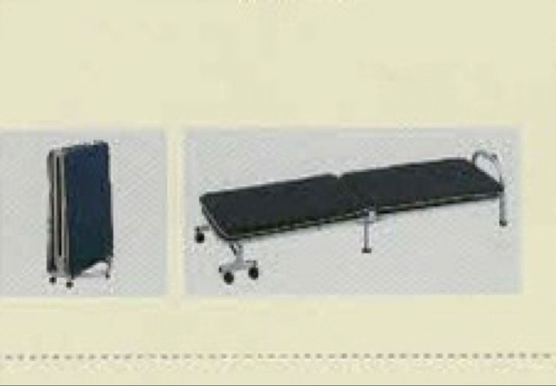 ロビン　ワンタッチベッド　ネイビー　6段階　キャスター付き