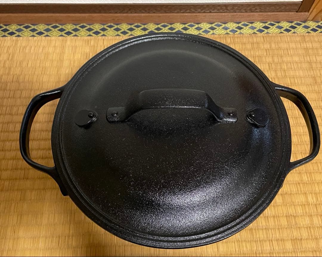 送料無料 南部盛栄堂 岩手県水沢 南部鉄器 クックトップ 煮込み鍋 未使用品