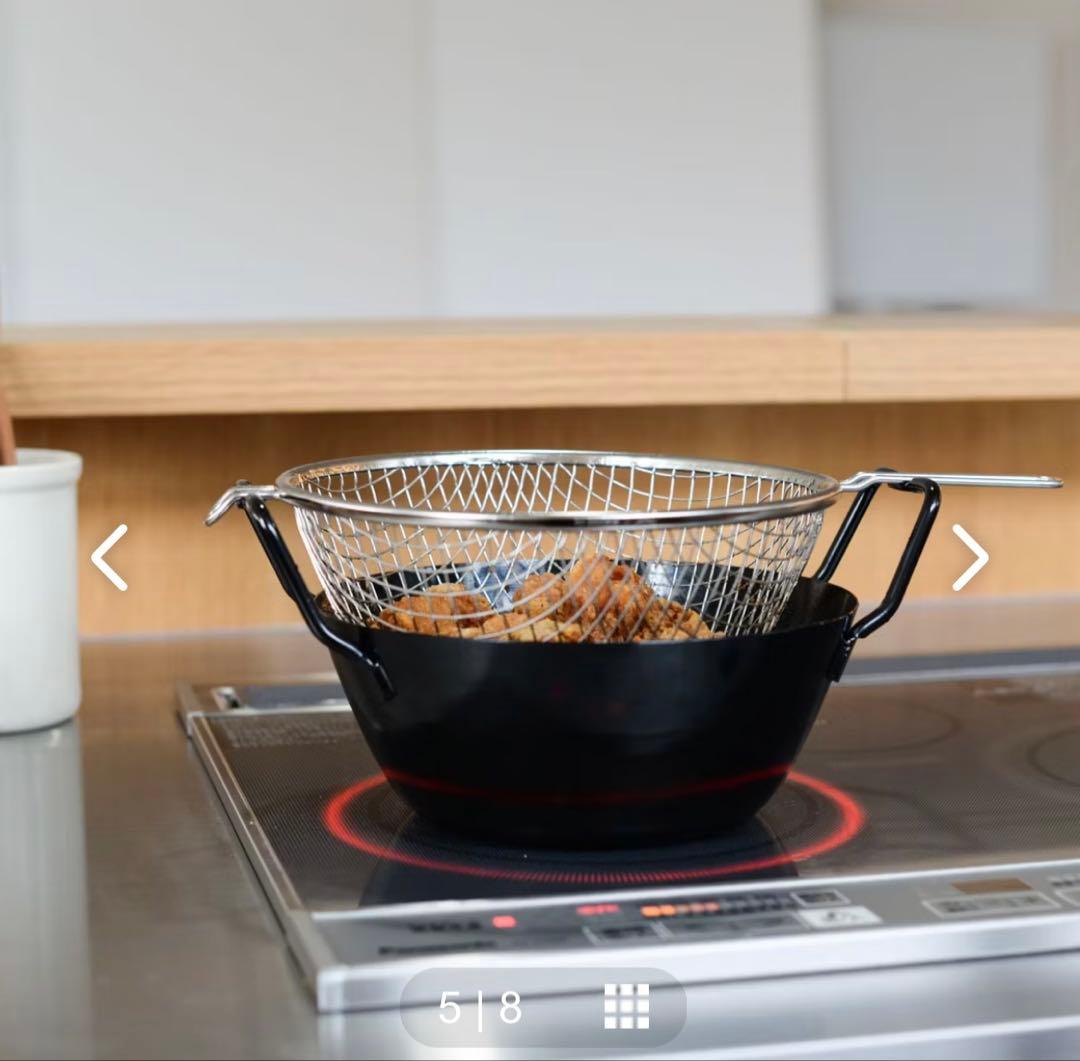 la base ラバーゼ　IH対応・鉄揚げ鍋セット（22cm）