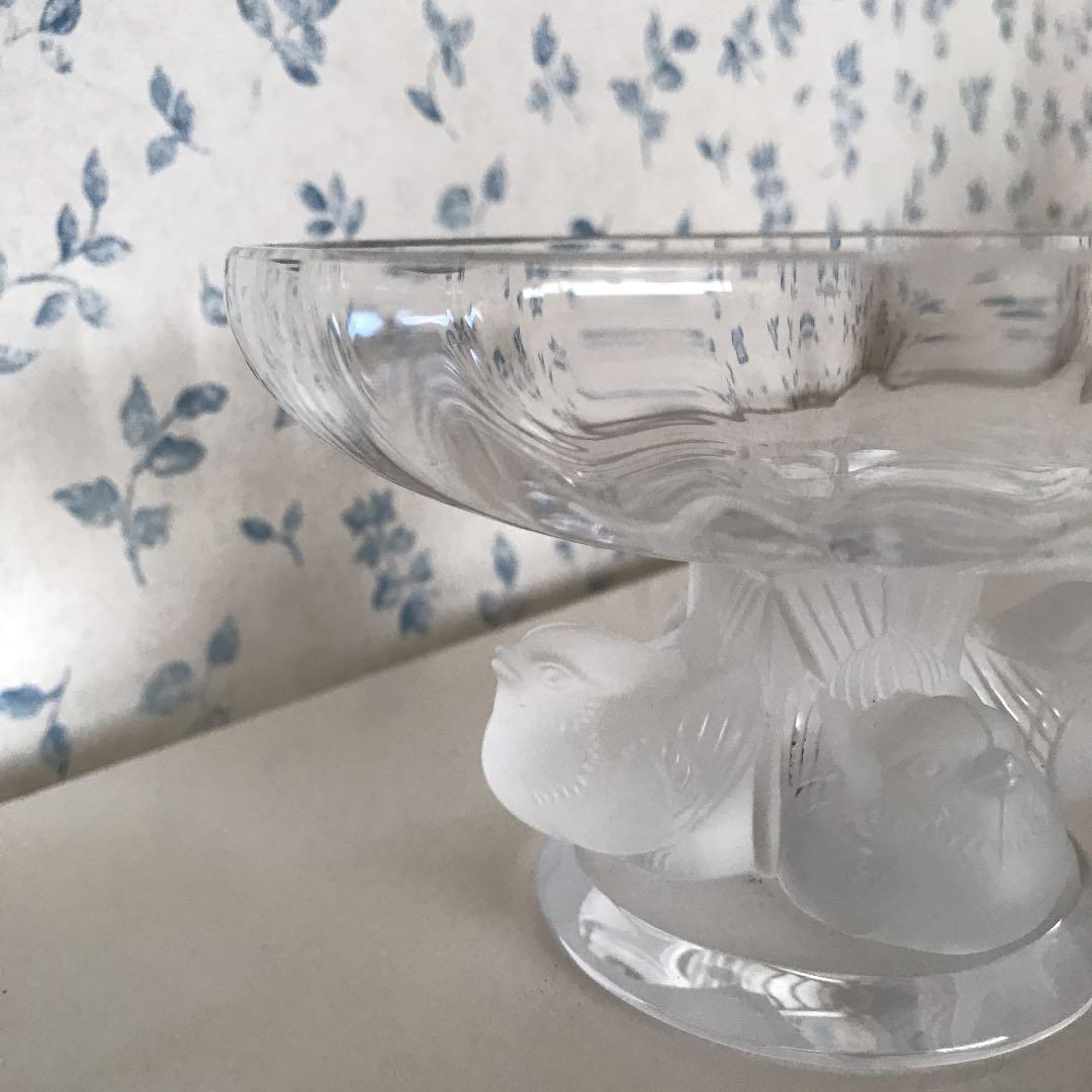 ✨未使用✨LALIQUE ラリック 小鳥のクリスタルボウル ノジャン コンポート