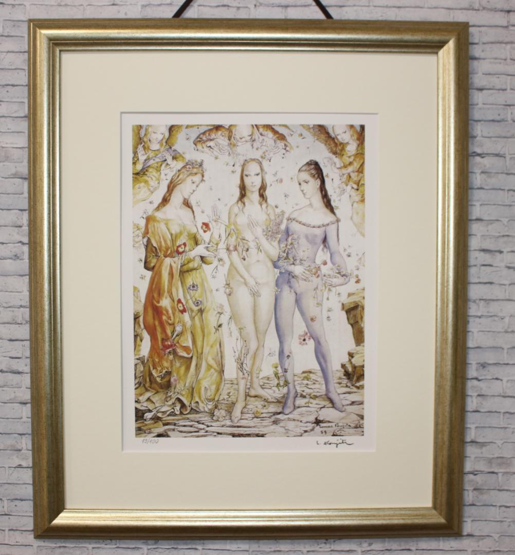 藤田嗣治 エスタンプリトグラフ「花の洗礼」 100部限定 - メルカリ