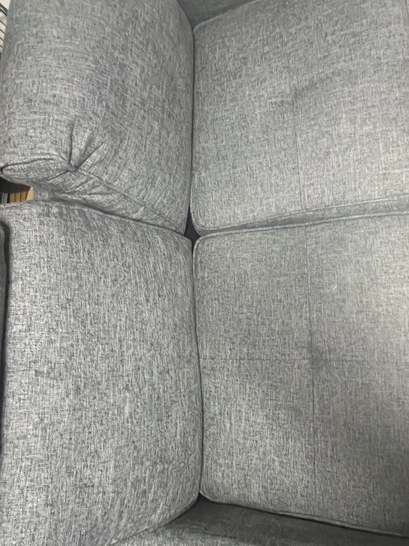 グレー 2人掛けソファ ファブリック