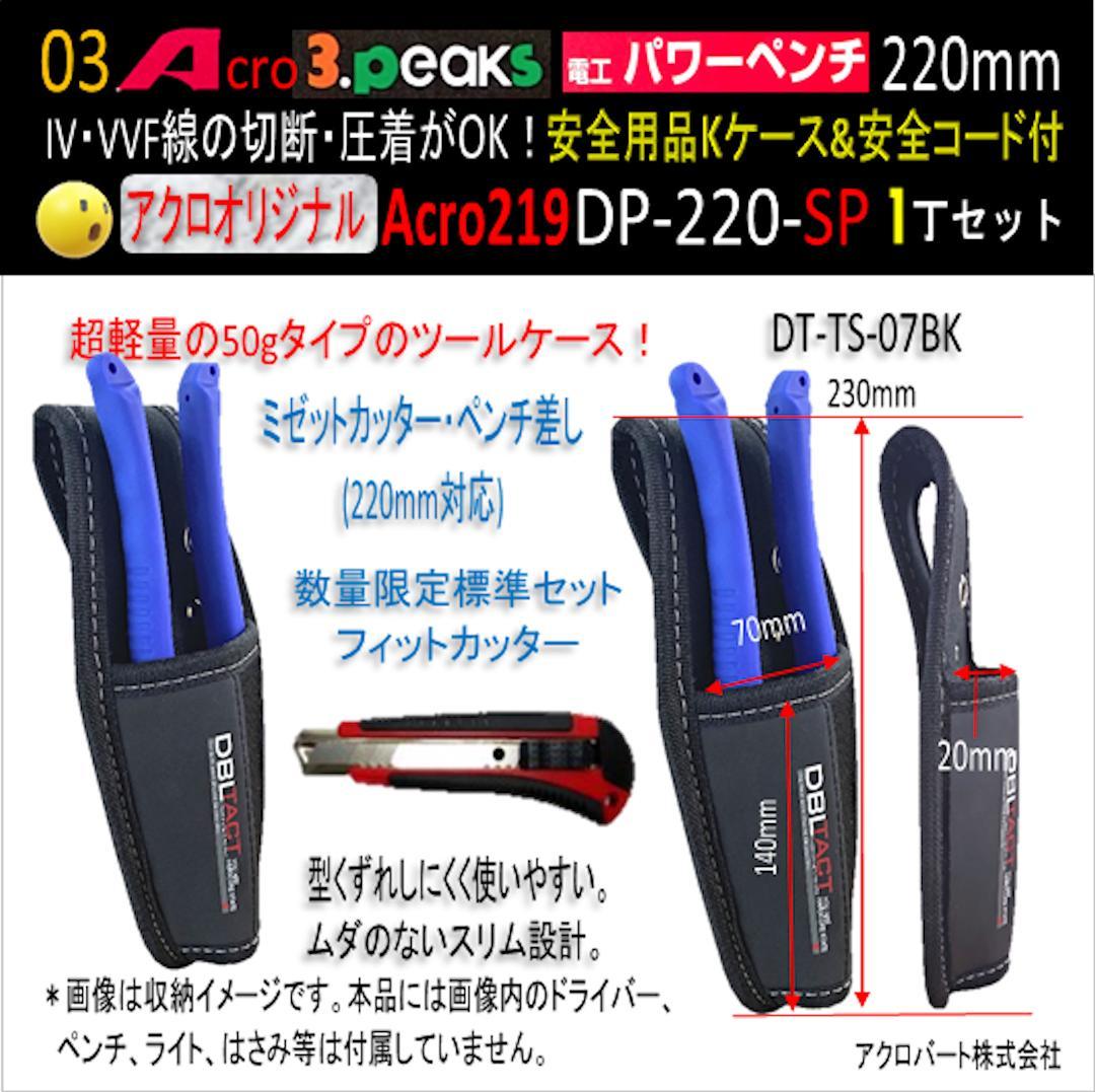 Acro219-3P電工パワーペンチDP220安全用品Kケース&安全コード付02