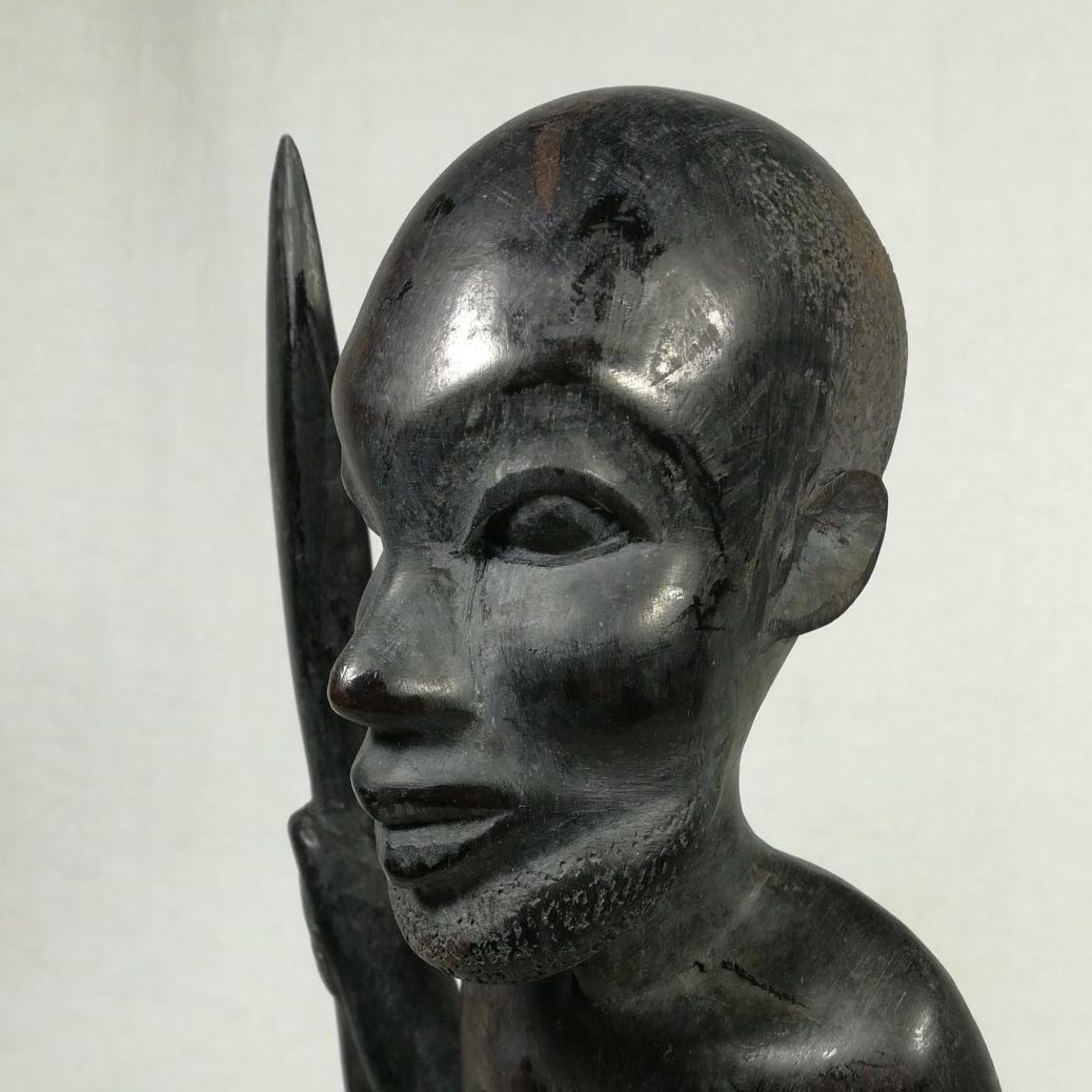 アフリカ 木彫 置物 プリミディアート 木彫人形 民族 オブジェ 黒檀