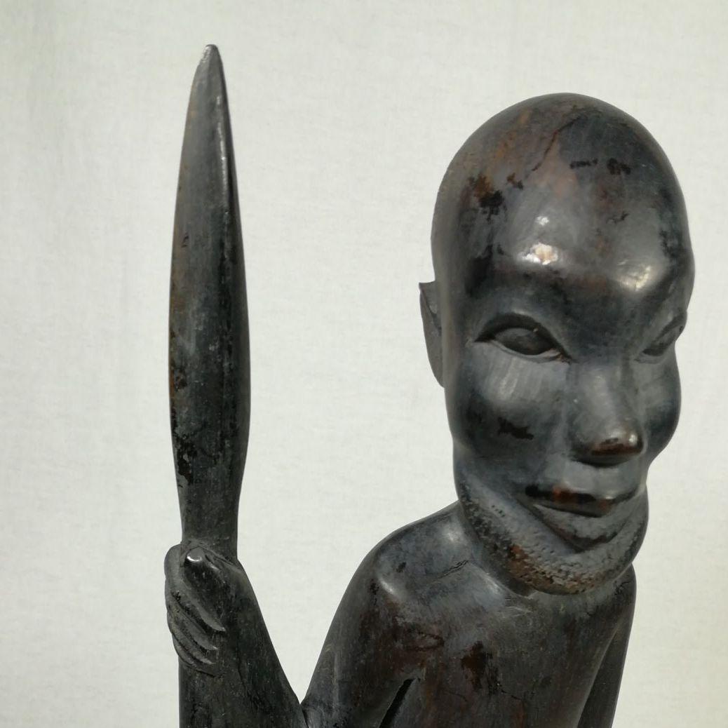 アフリカ 木彫 置物 プリミディアート 木彫人形 民族 オブジェ 黒檀