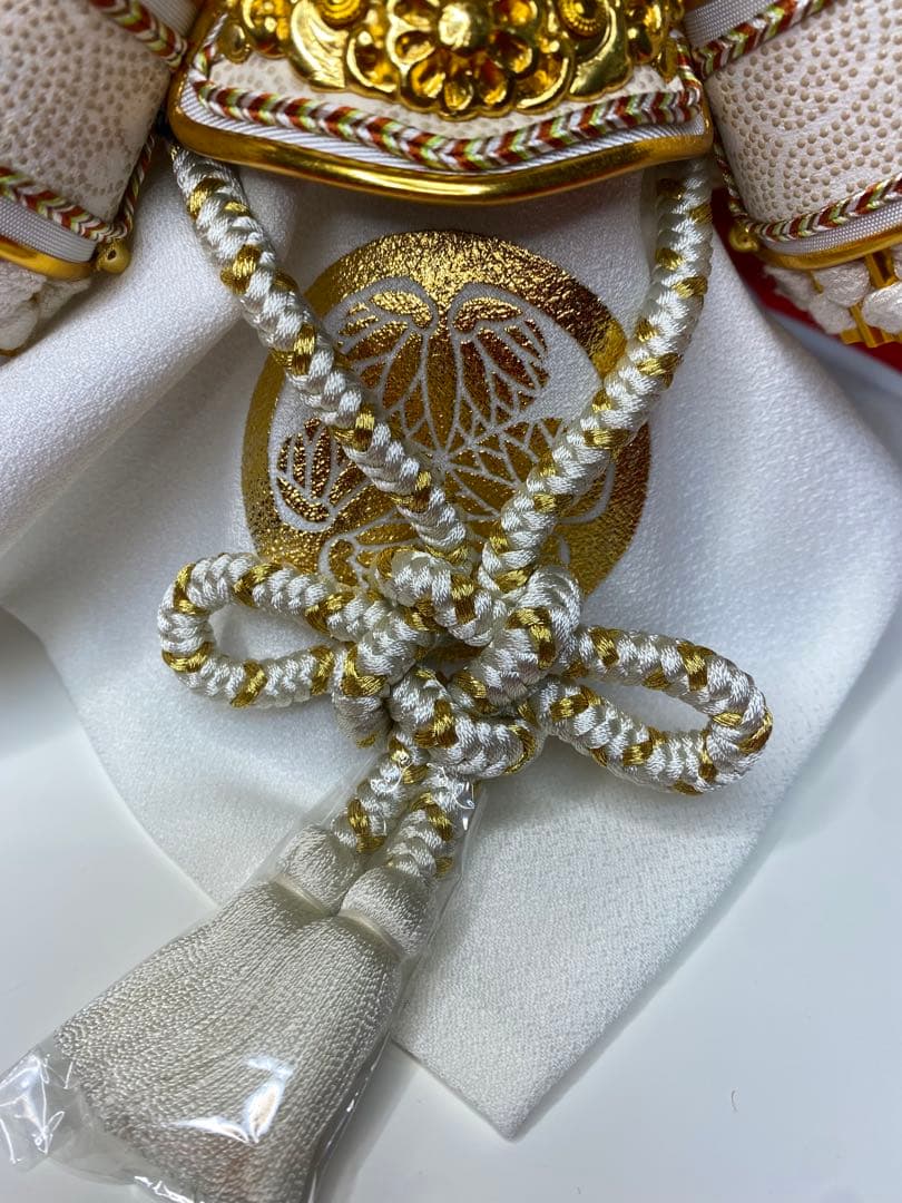 徳川家康　五月人形　兜飾り　白陣羽織付き兜平飾り　龍虎柄