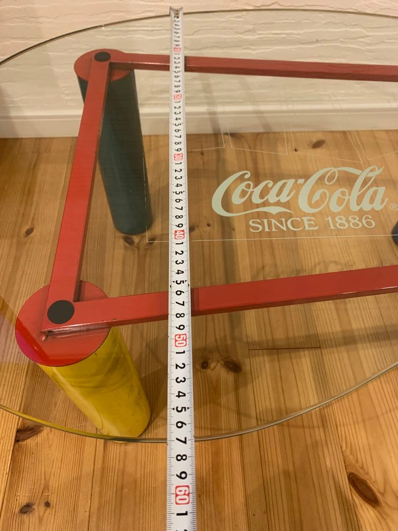コカコーラ　ヴィンテージ　ガラステーブル