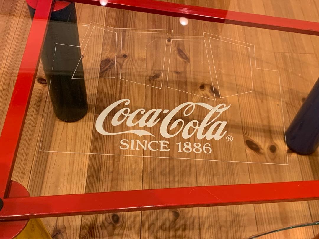 コカコーラ　ヴィンテージ　ガラステーブル