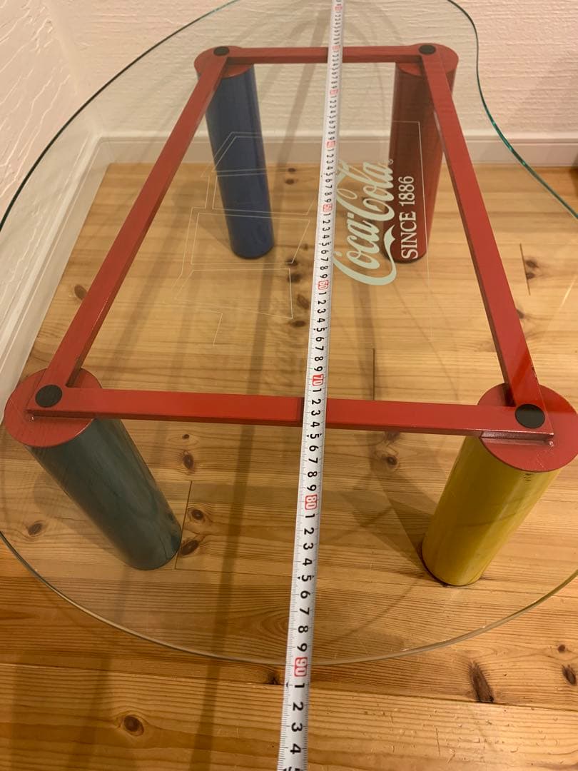 コカコーラ　ヴィンテージ　ガラステーブル