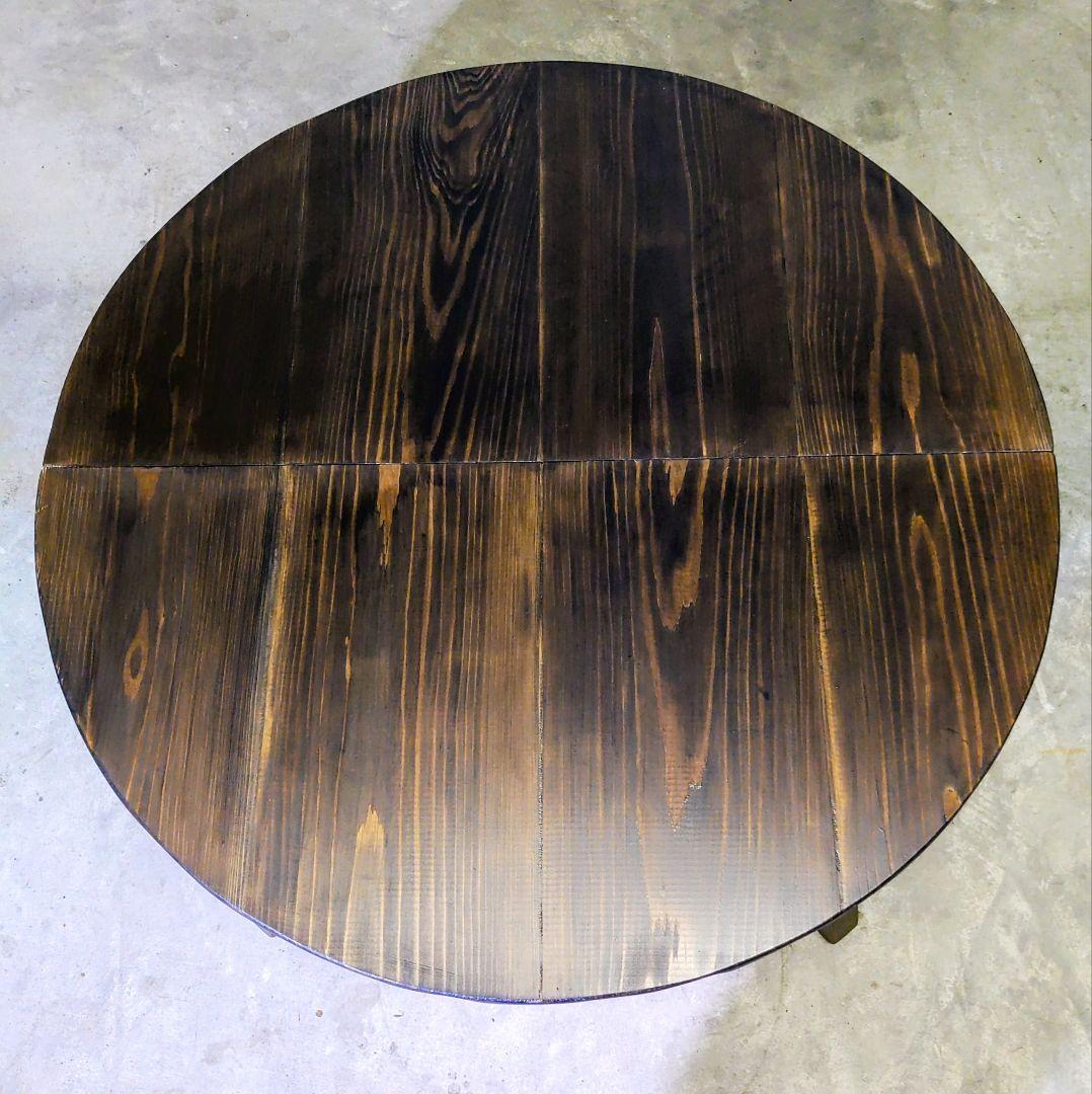 折りたたみテーブル　丸テーブル　ちゃぶ台　ローテーブル　昭和レトロ