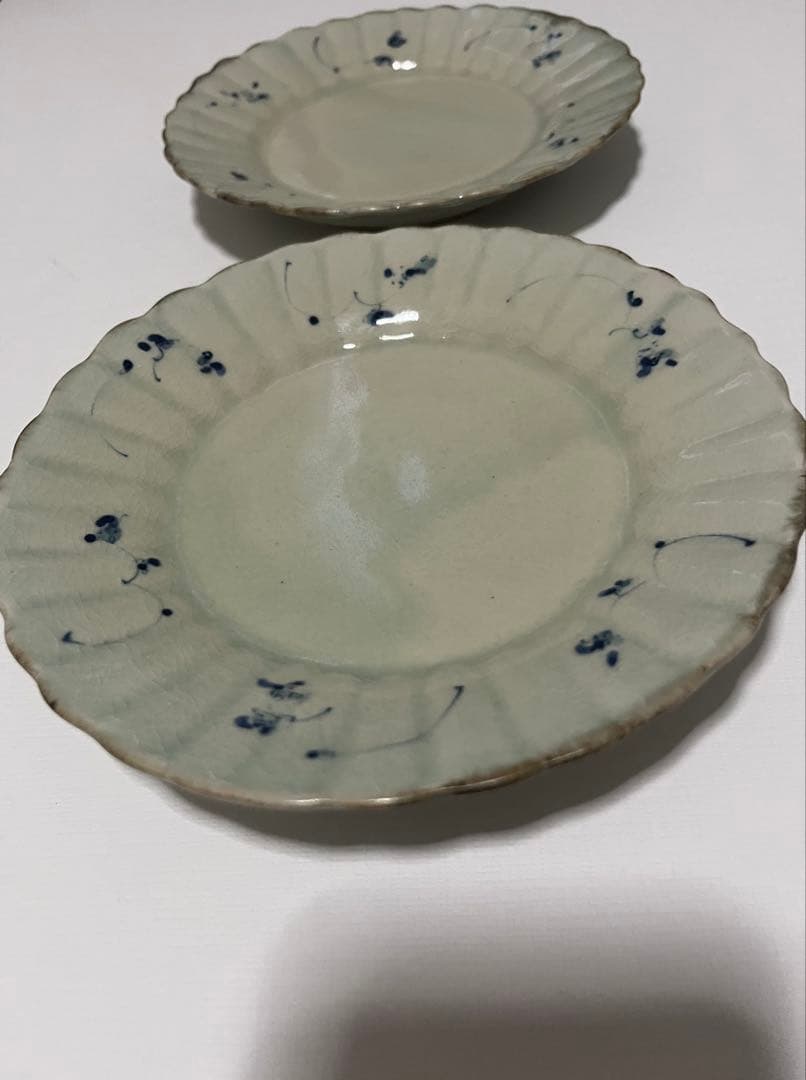 石井桃子　五寸輪花皿　2枚