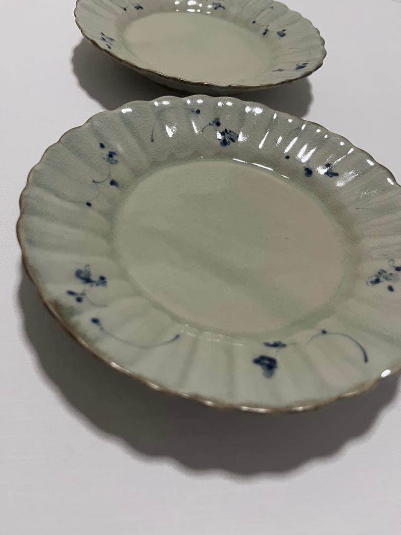 石井桃子　五寸輪花皿　2枚