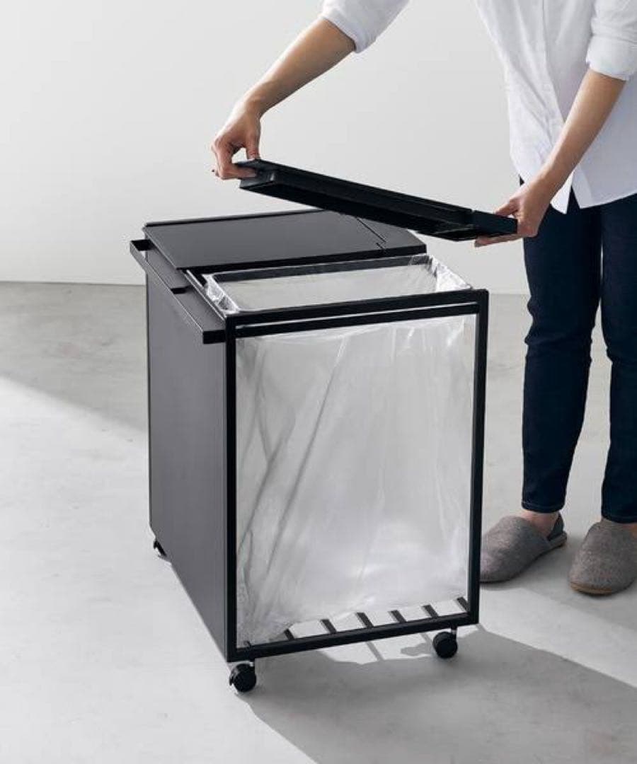 【新品】蓋付き　目隠し　分別　ダストワゴン　タワー45L 2分別