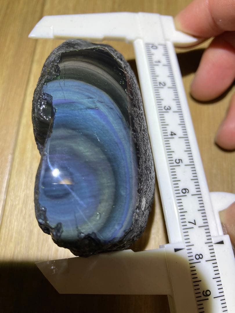 十勝石 玲瓏石(研磨)ブルーレインボー - メルカリ