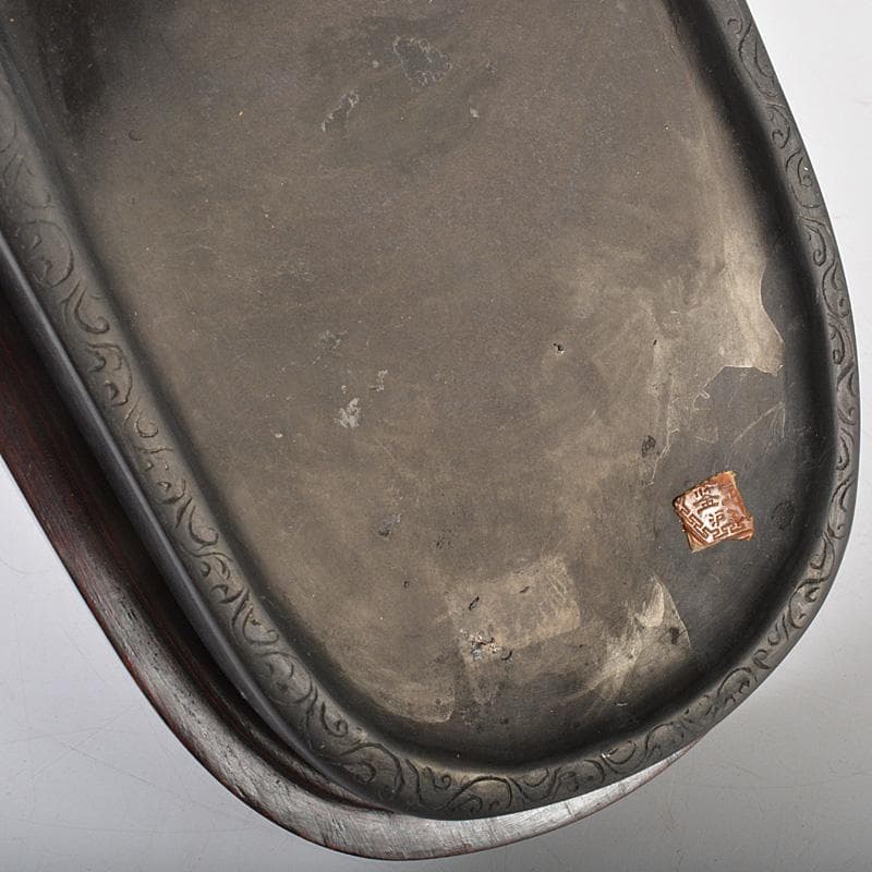 中国 書道具 花刻 端渓硯 唐木箱付 V R7139 - メルカリ