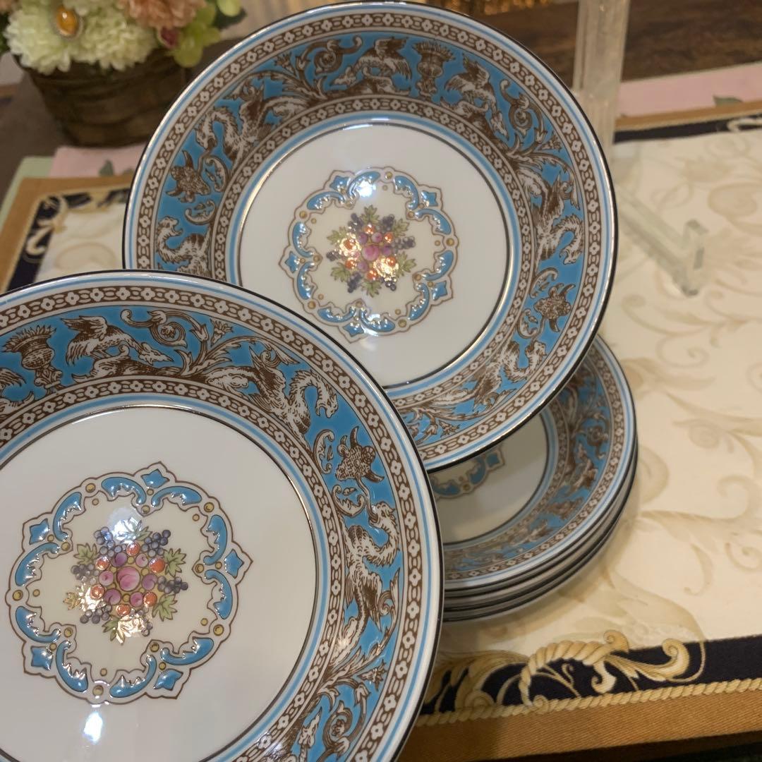 未使用　ウェッジウッド フロレンティーン　ターコイズ　12.8cmボウル　6枚