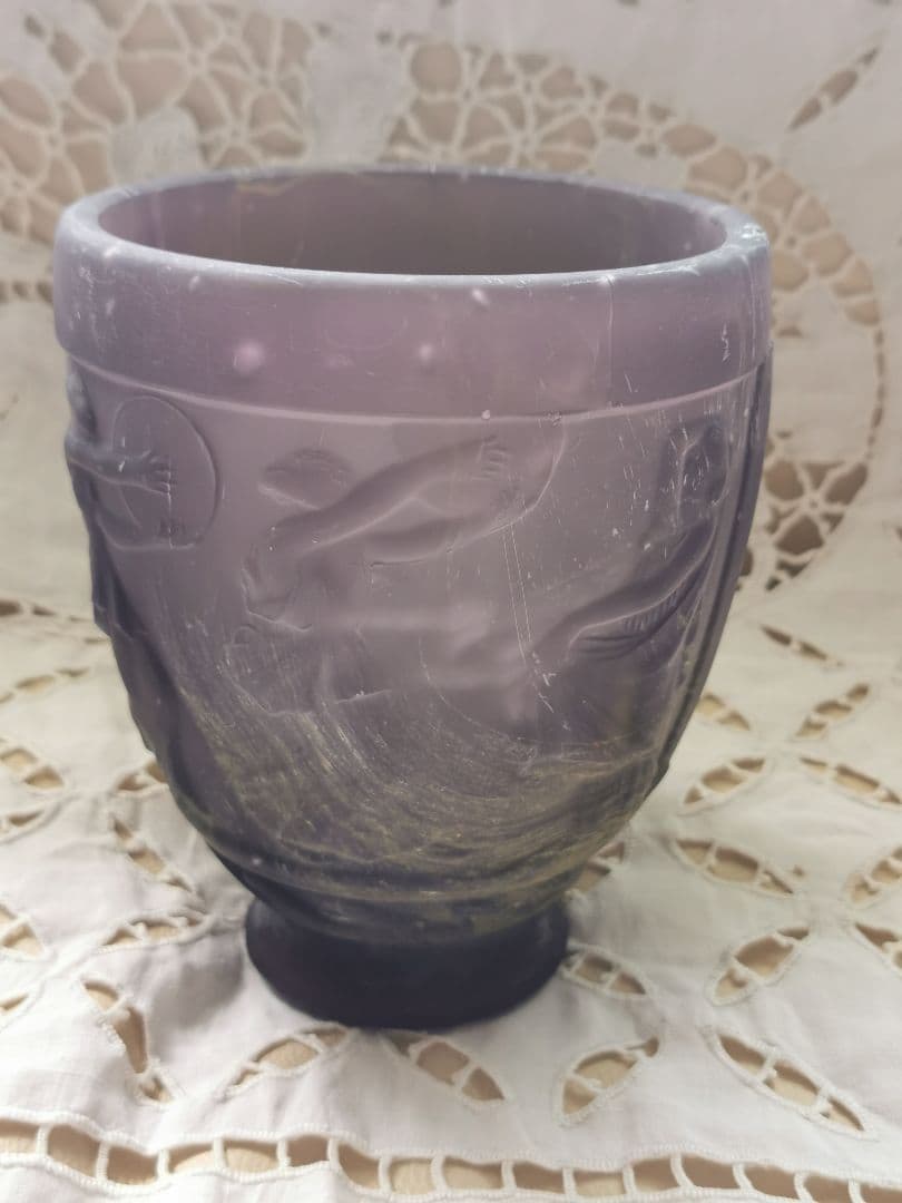 アンティーク ジョルジュドフール ギリシャ神話 女神 神殿 パート・ド・ヴェール