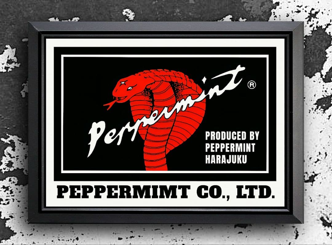 角ドクロ・ペパーミント・ピンクドラゴン【A4サイズ写真ポスターフレーム付き３点】