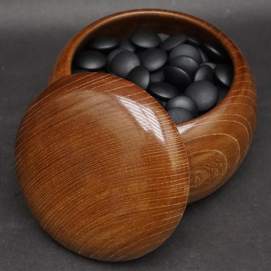 碁石 蛤 35号 那智黒 高級 囲碁 白石 黒石 碁笥付き 未使用品 美品