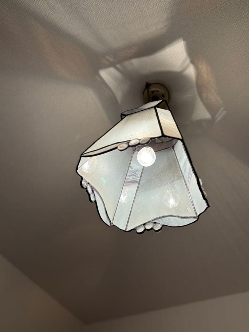 ペンダントライト シンプル　ステンドグラス　手作り　アンティーク　照明器具