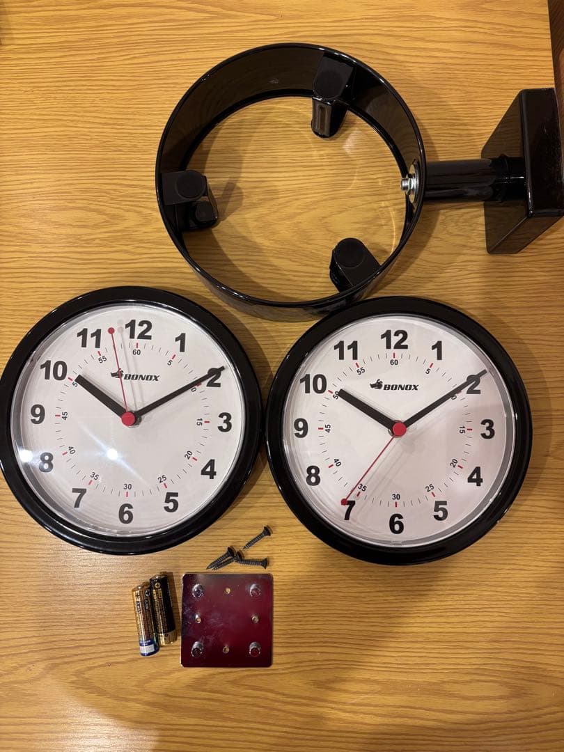 DULTON ダブルフェイス時計 ブラック S624-659BK