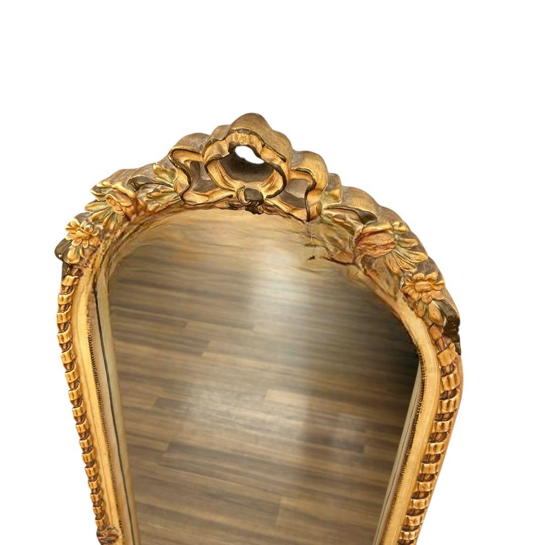 アンティーク調 スタンドミラー 姿見 全身鏡 インテリア 美品　西洋　鏡　ミラー