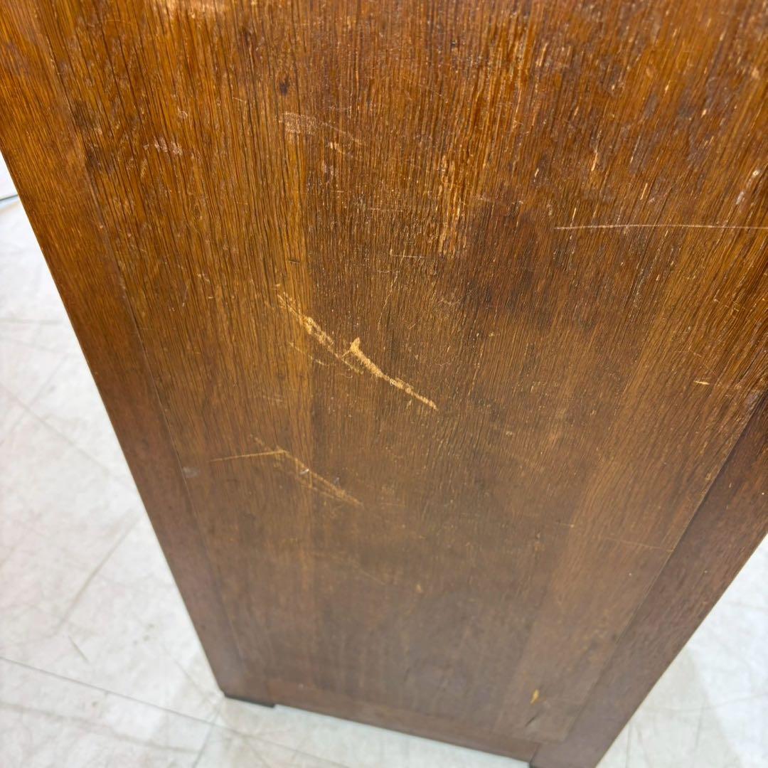 レコードチェスト　ファイルキャビネット　1940年代　9段　木製蛇腹シャッター