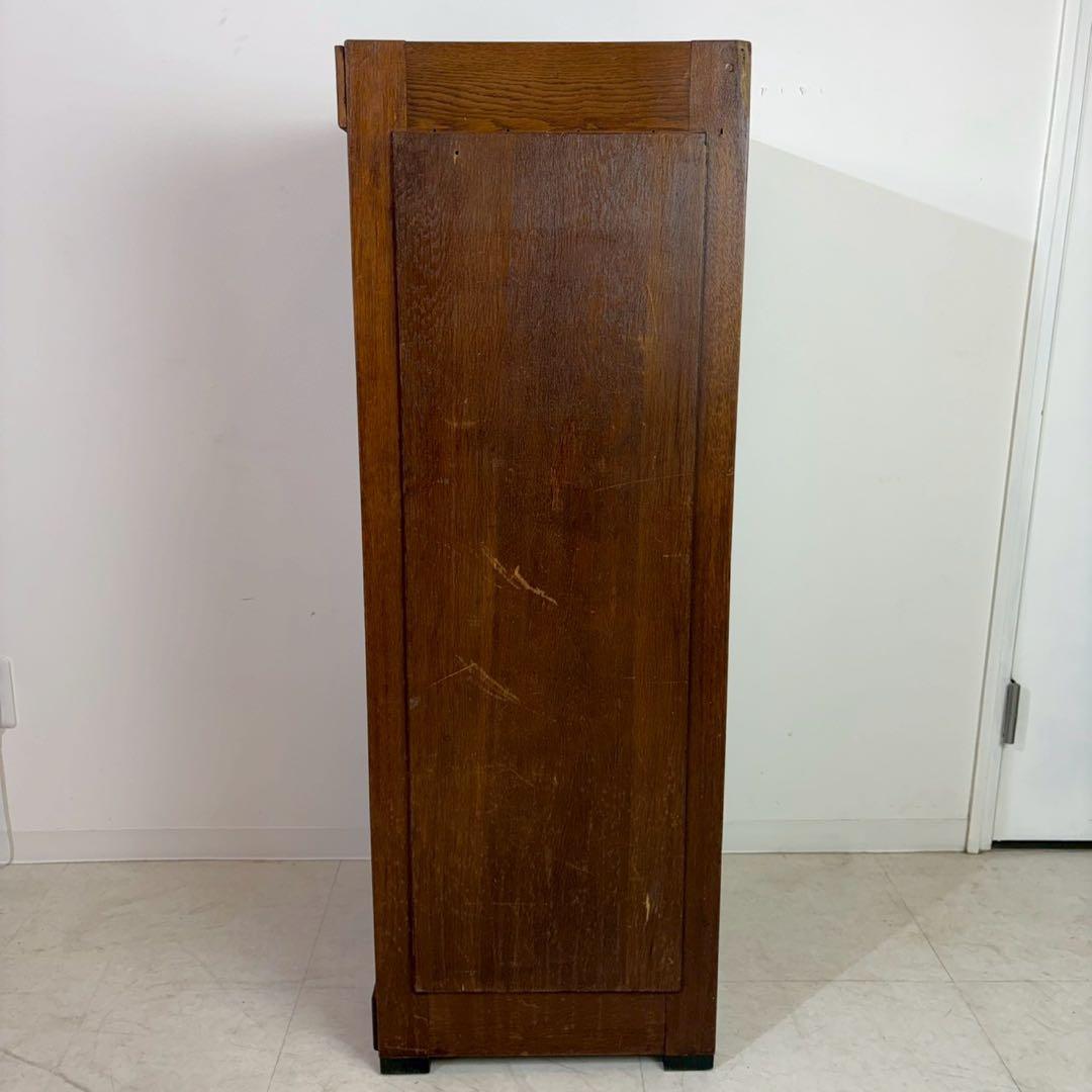 レコードチェスト　ファイルキャビネット　1940年代　9段　木製蛇腹シャッター