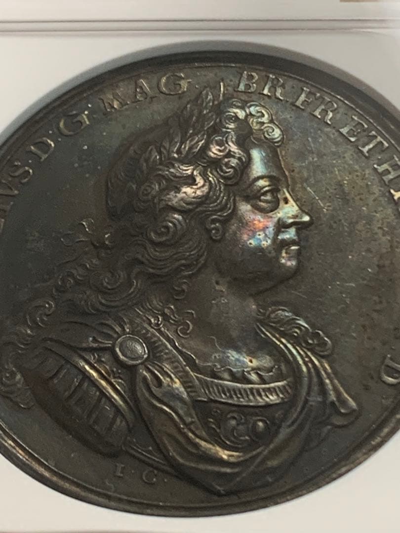値下げ❗️ ジョージ1世 シルバーメダルパッサロ海戦 素晴らしいダーク