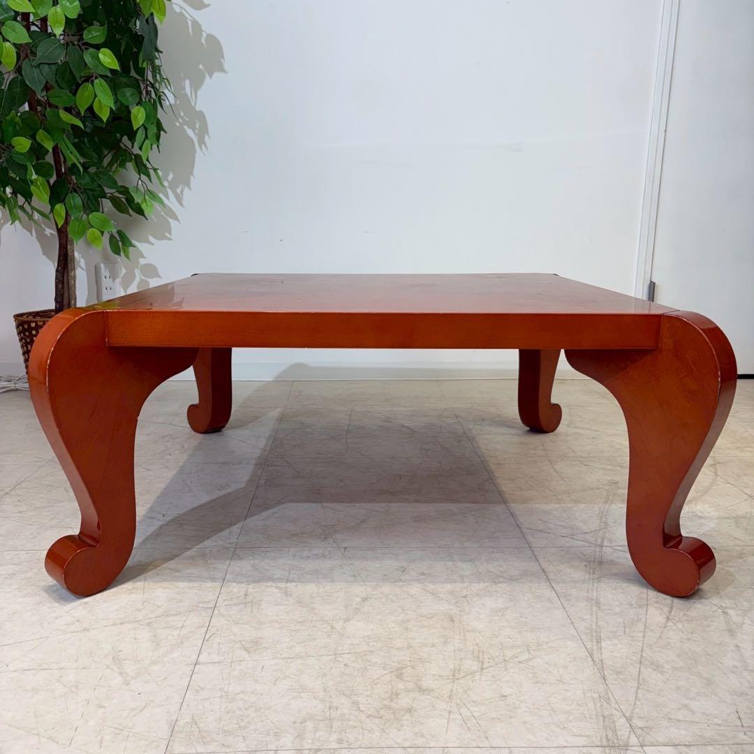 ローテーブル　センターテーブル　猫足　昭和レトロ　木製