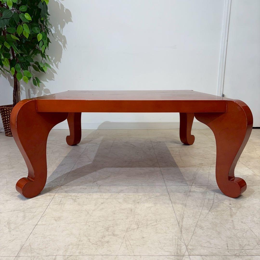 ローテーブル　センターテーブル　猫足　昭和レトロ　木製