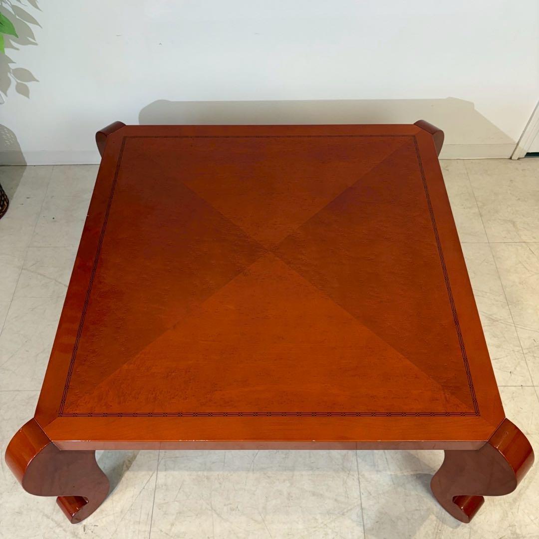 ローテーブル　センターテーブル　猫足　昭和レトロ　木製