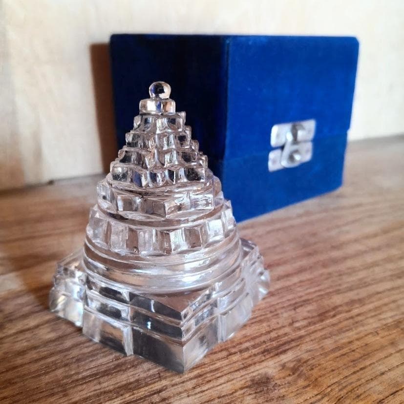 ネパール ヒマラヤ水晶製 シュリヤントラ 243g 収納箱付き No，2