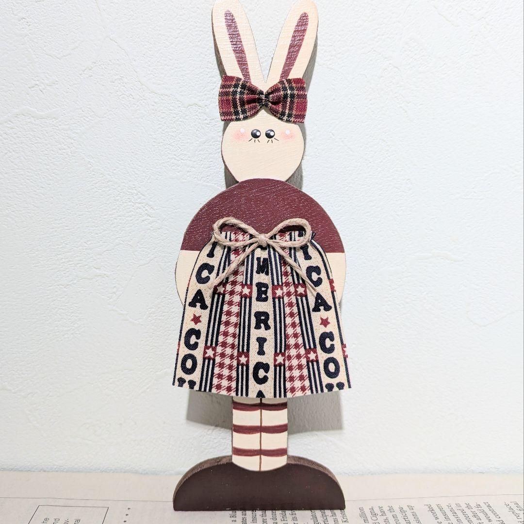 トールペイント カントリー雑貨 ハンドメイド カントリードール うさぎ