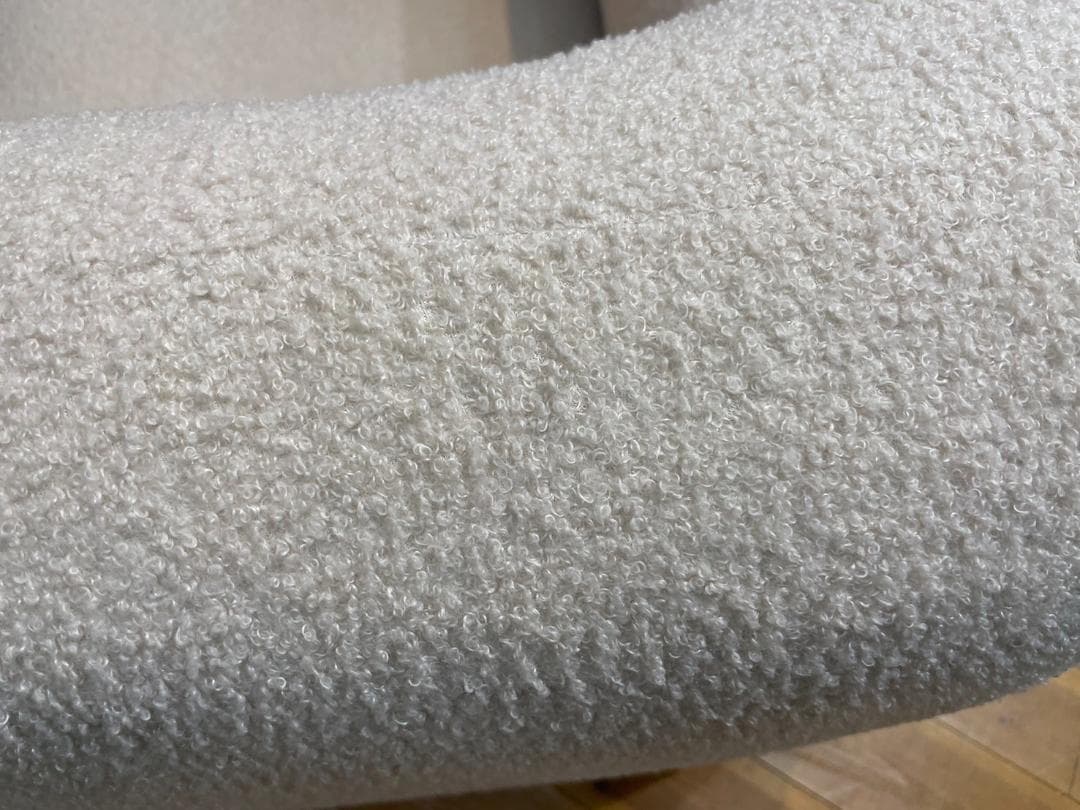 韓国風　ブークレソファ　タオル生地　1人掛け　ホワイト　ブラック　ソファ　1P