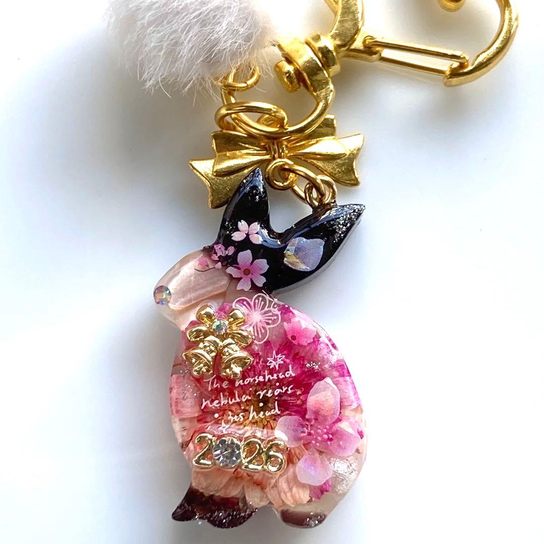 オルゴナイト❤小さいウサギちゃん☆キーホルダー☆レジンキーホルダー