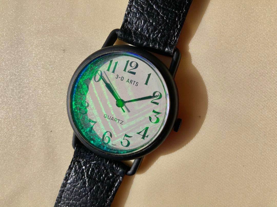 ビンテージクォ-ツホログラムリストウォッチ(スフィンクス、ピラミッド柄2セット)