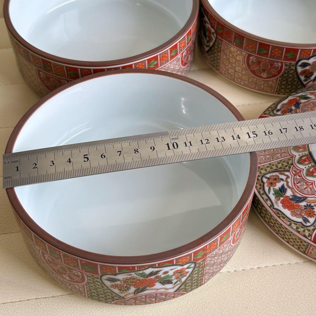 ☆希少　龍峰窯　富貴　金襴手　三段重　金彩　蓋付き重ね鉢　重箱　お正月　おせち