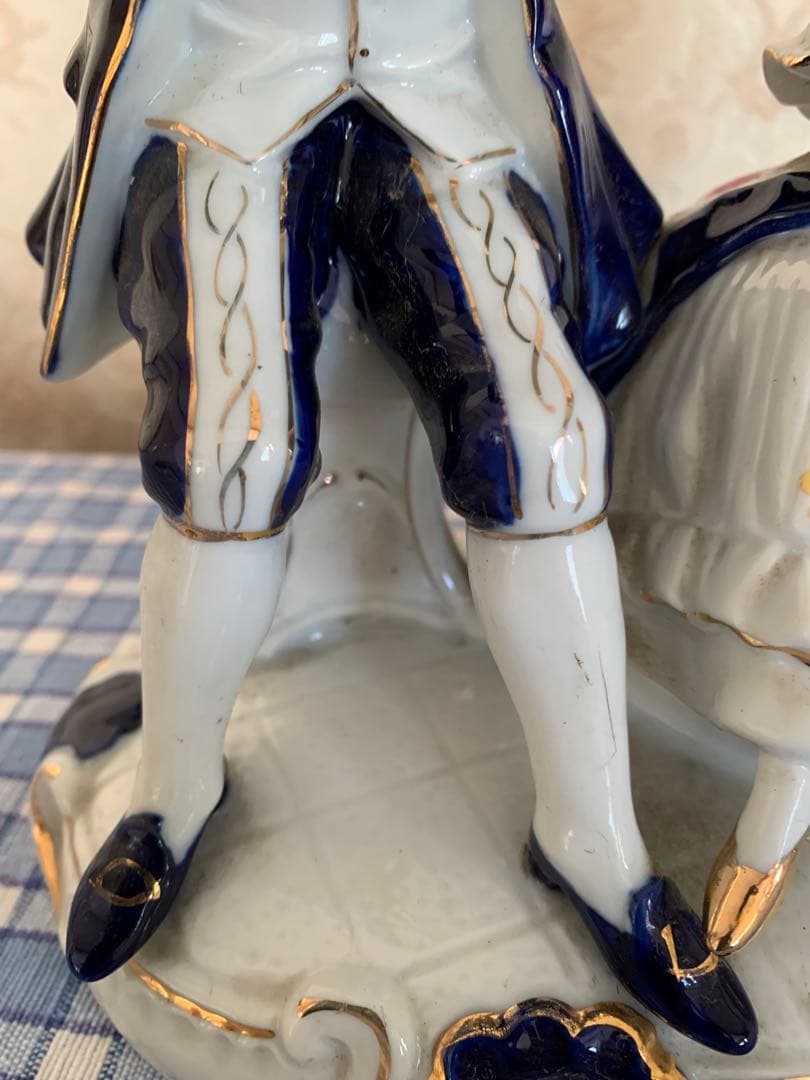 愛の讃歌 オルゴール アンティーク レトロ 陶器 フランス人形風 日本製