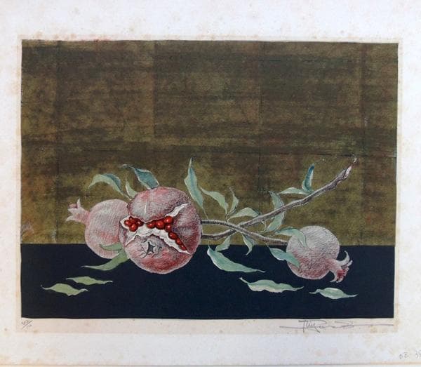 ●小澤清人４枚●プチブロン・浮き輪の女の子・ザクロ・樹木　小沢清人