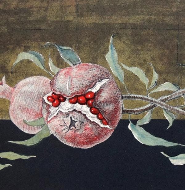 ●小澤清人４枚●プチブロン・浮き輪の女の子・ザクロ・樹木　小沢清人