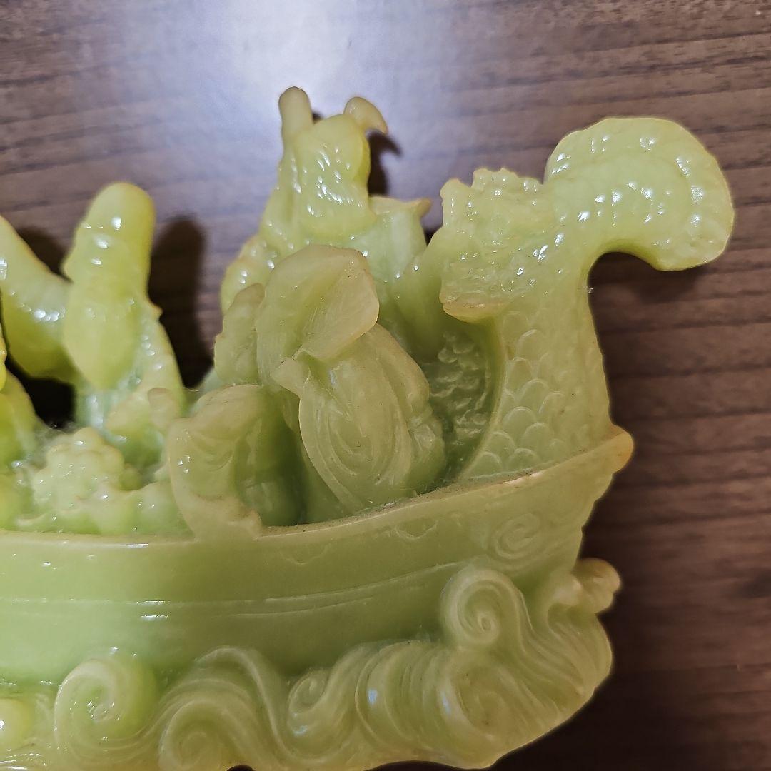 翡翠製龍オブジェ 約15cm