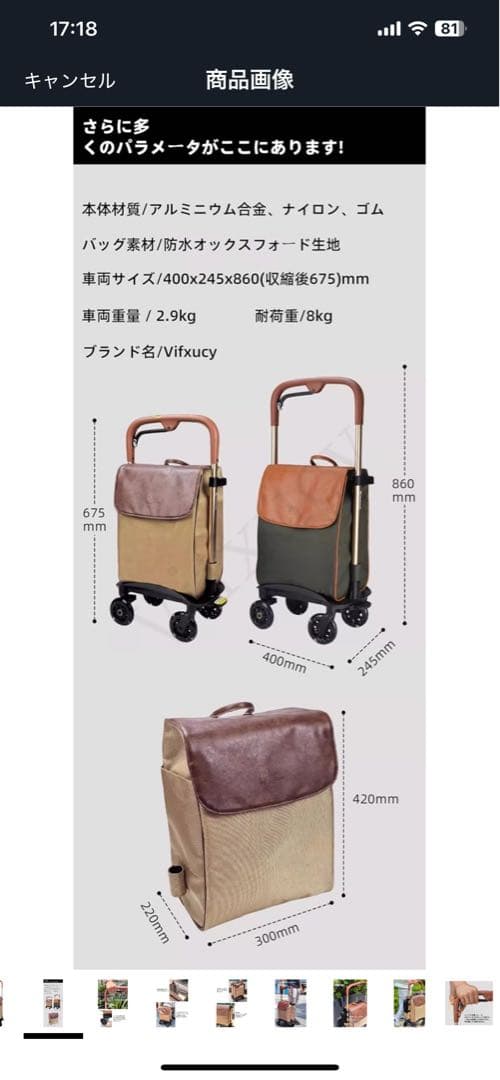 キャリーカート　シルバーカー 杖代わり