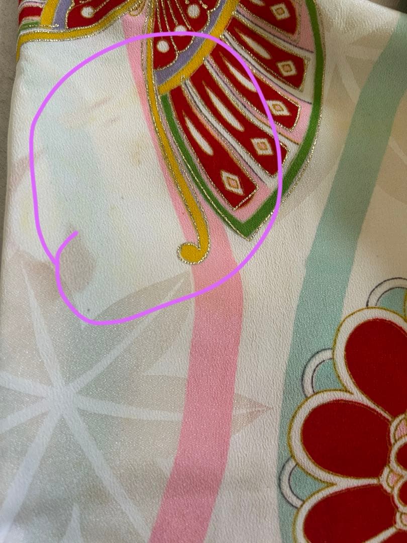 7歳　七五三　アンティーク着物、帯(西陣織)、帯揚げ、帯締め　しごきのセット