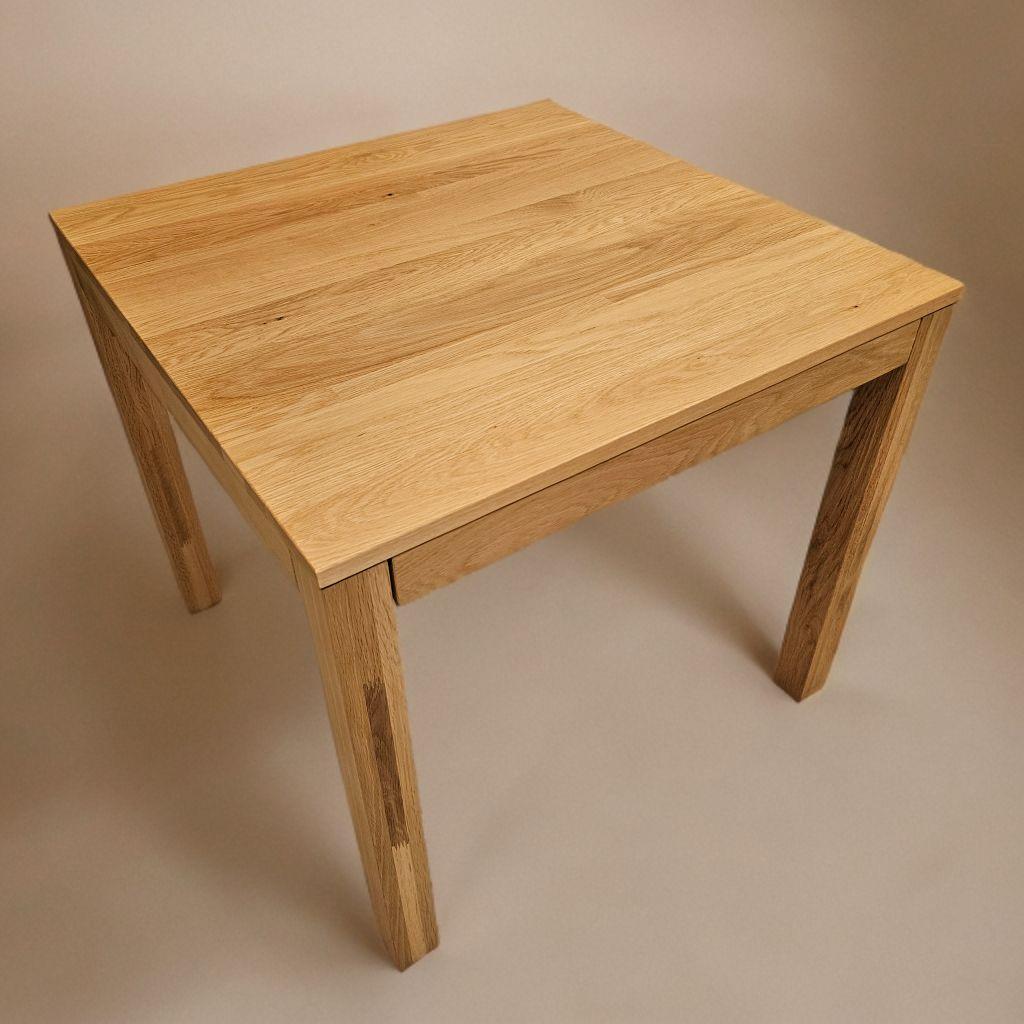 無印良品 木製テーブル　引出付　節あり　幅８０ｃｍ