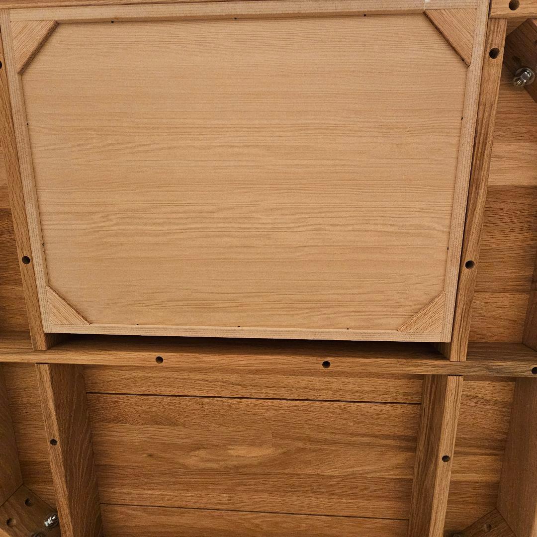 無印良品 木製テーブル　引出付　節あり　幅８０ｃｍ